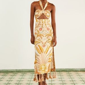 Sand Jungle Chic Midi Dress